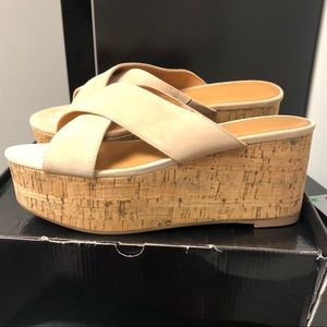 J.Crew slip on cork wedges 9.5 NIB